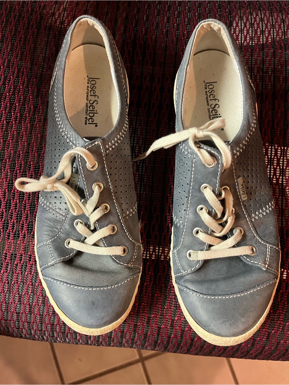 Josef Seibel Caspian Leather Sneakers Sz 39